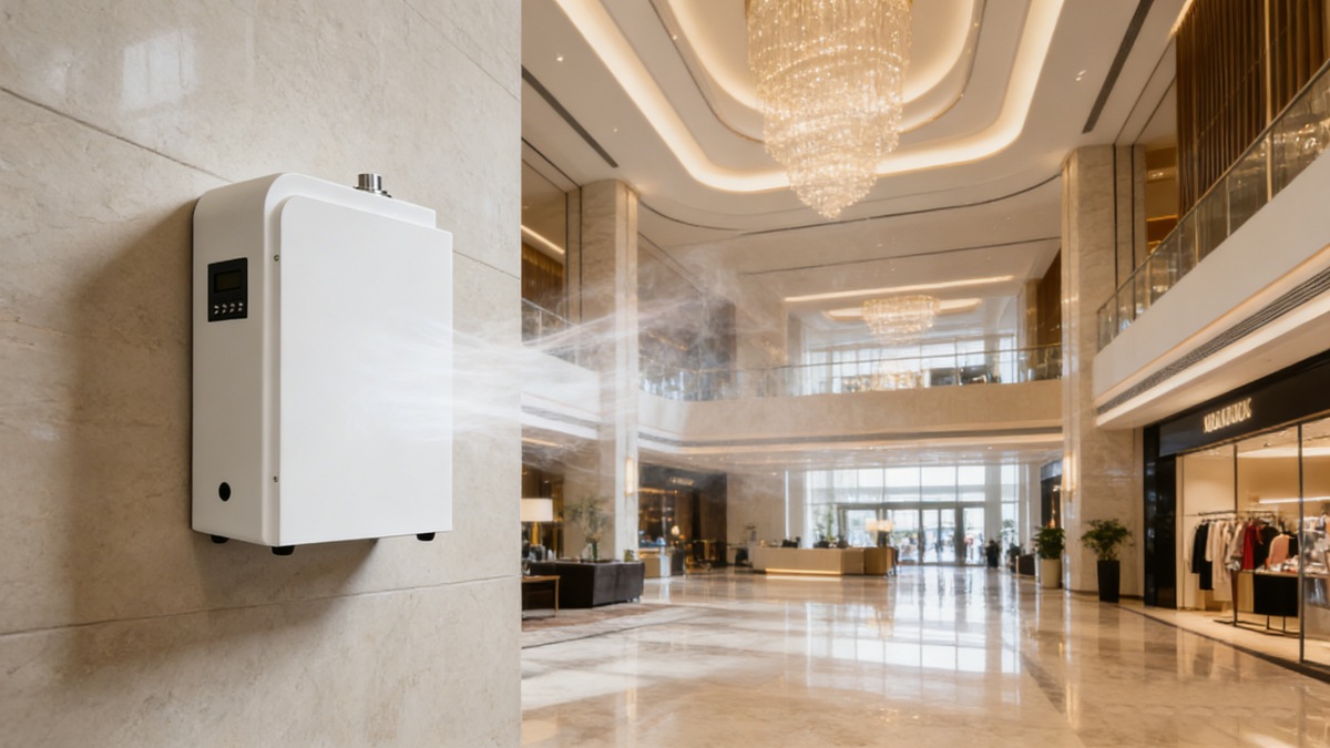 Large Space HVAC Scent Diffuser Machine with Round Touch Screen HYM-2000HF Large Space HVAC Scent Diffuser Machine with Round Touch Screen HYM-2000HF